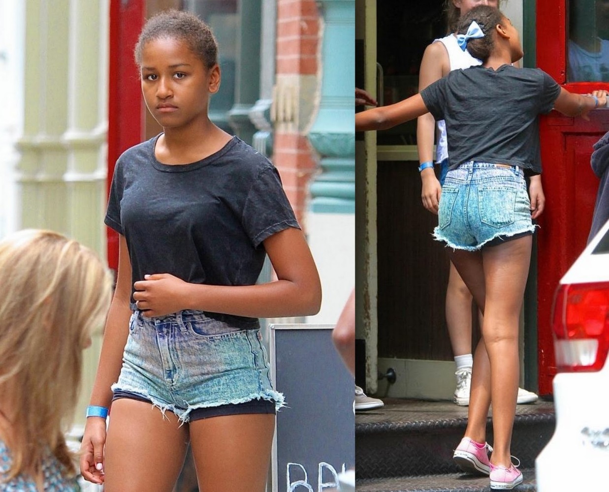 SolaDunn's Blog: Sasha Obama out shopping in sexy cut-offs a.